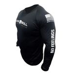 CAMISETA DRY FIT BLACK SKULL MANGA LONGA - TAMANHO G - COR PRETA - BLACKSKULL