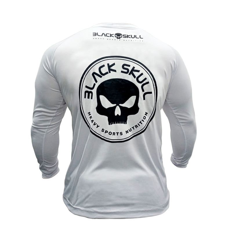 KIT CAMISETAS BLACK SKULL - CAMISETA MANGA LONGA (COR PRETA) + CAMISETA MANGA LONGA (COR BRANCA) - 2 UNIDADES - TAMANHO P - PROMOÇÃO - BLACKSKULL
