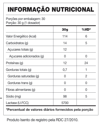 Tabela Nutricional