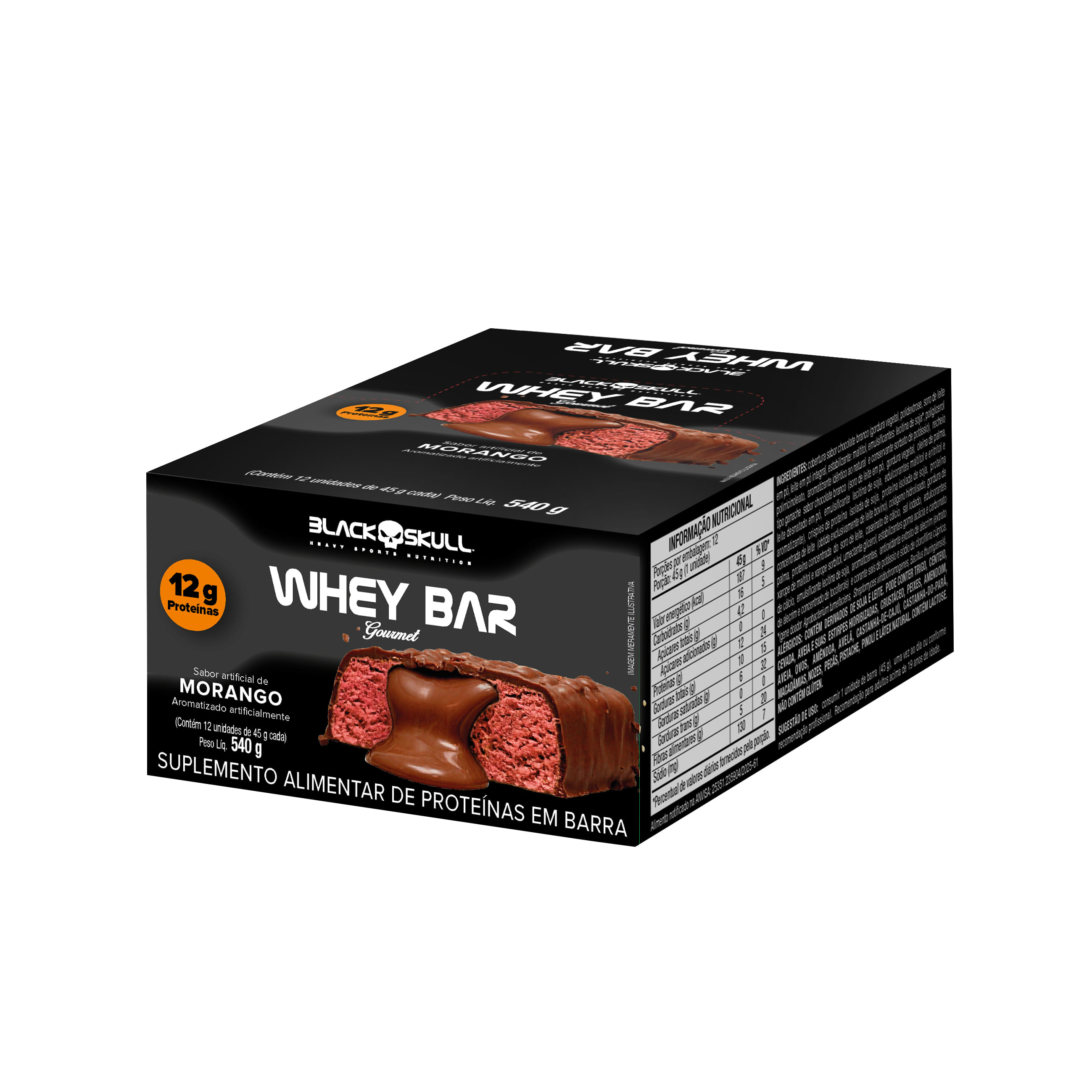 Achado para comprar melhor: Barra De Proteína Gourmet Zero 12 Unidades - Black Skull™ Por:…