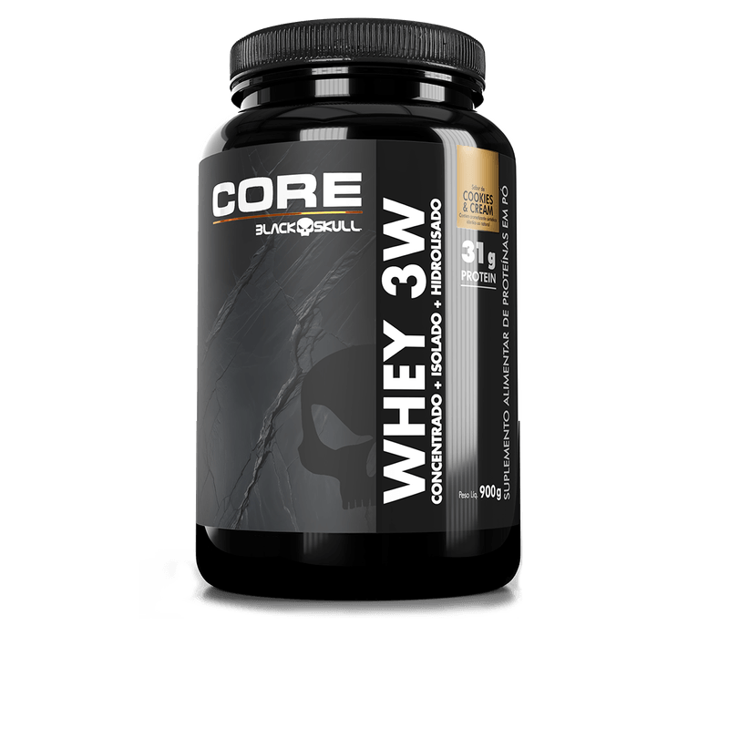 Whey 3W Ccre Cookies (WPC, WPI E WPH) 900g Black Skulll USA