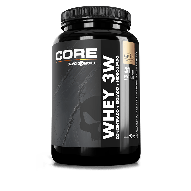 Whey 3W Core Baunilha (Wpc, Wpi E Wph) 900g Black Skulll USA