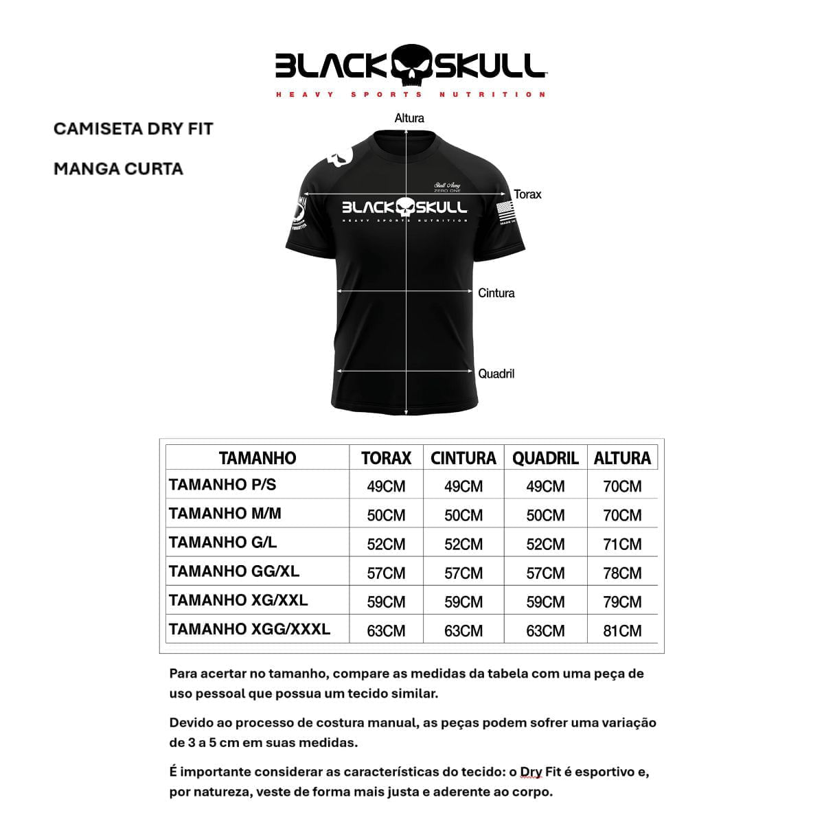 Tabela de Medidas