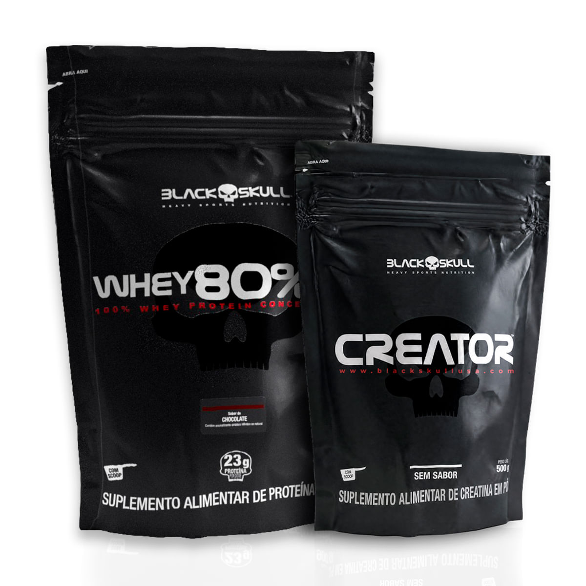 Embalagem do Whey 80% HD 900g + Creatina Creator - 500g