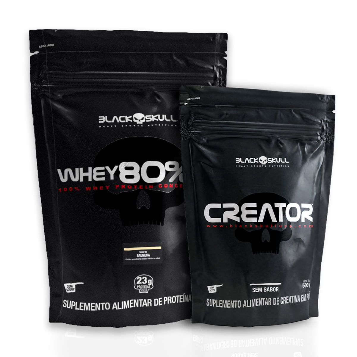 Embalagem do Whey 80% HD 900g + Creatina Creator - 500g