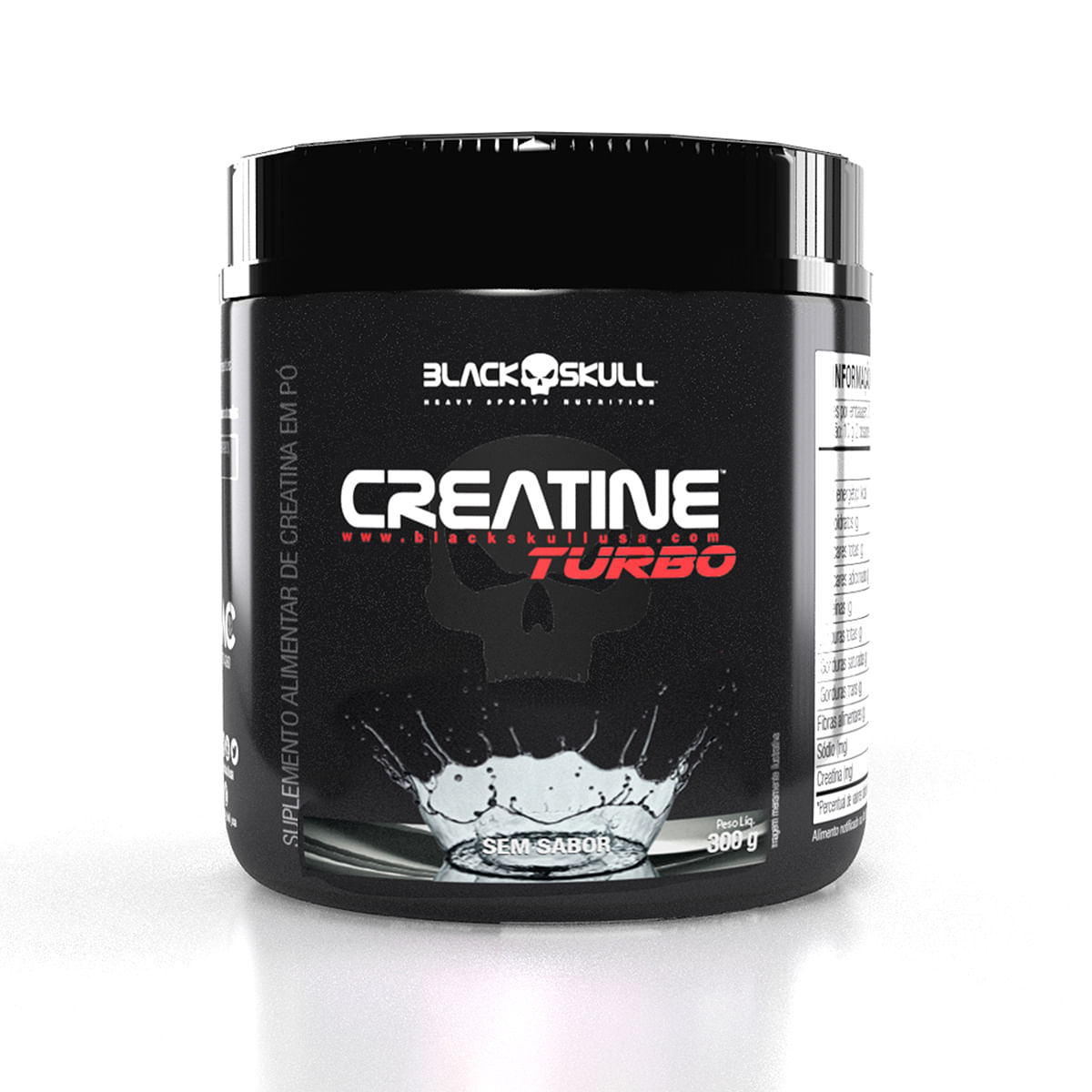 Embalagem do Creatine Turbo - 300g - Black Skull