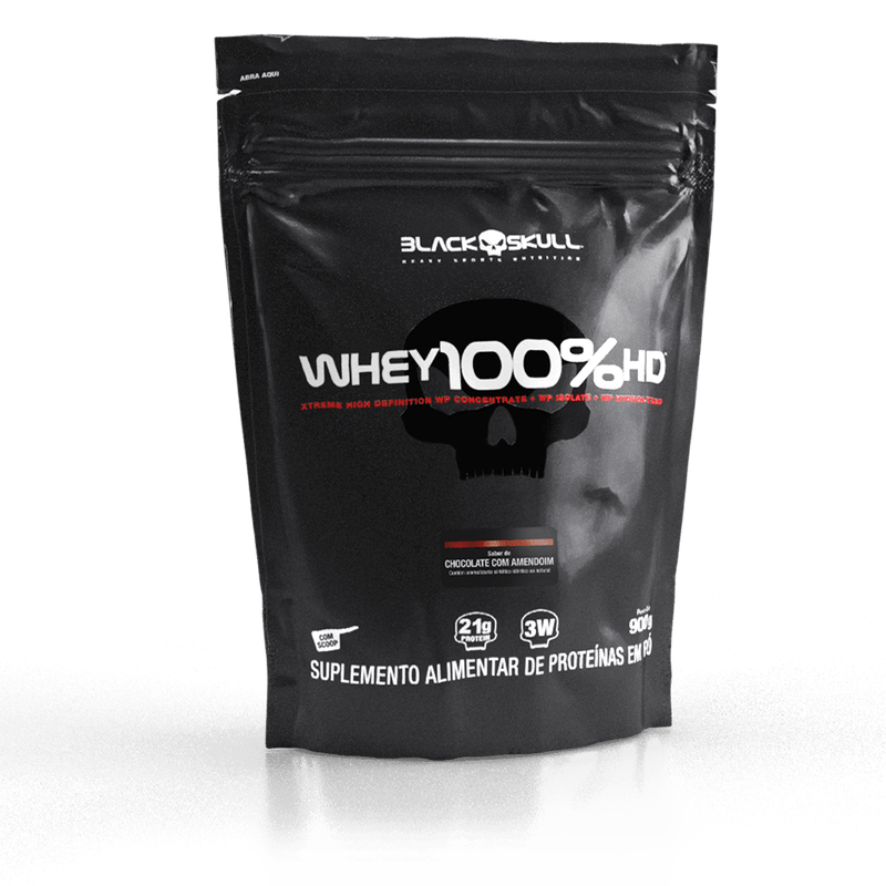 WHEY 100 HD (WPC, WPI, WPH) CHOCOLATE COM AMENDOIM POUCH